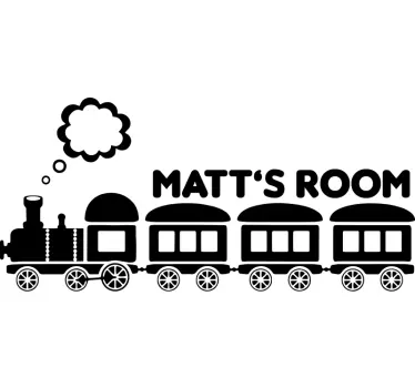Vinilo pared infantil personalización de trenes - TenVinilo