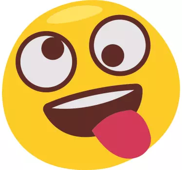 Vinilo circo cara emoji juguetona - TenVinilo