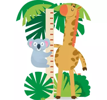 Vinilo medidor infantil selva de crecimiento - TenVinilo