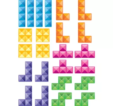 Vinilo gamer piezas de tetris - TenVinilo