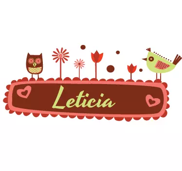 Adhesivo infantil nombre personalizado - TenVinilo