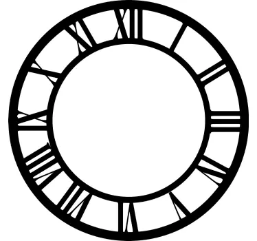 Reloj vinilo pared Asombrosos números romanos - TenVinilo