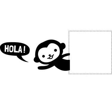 Pegatina para interruptor mono hola - TenVinilo