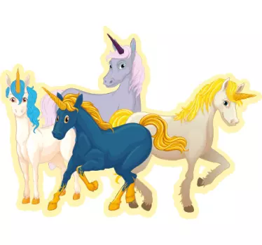 Vinilo infantil surtido de unicornios - TenVinilo