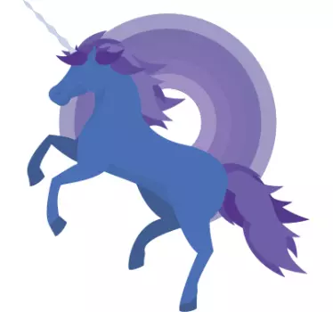 Vinilo infantil imagen de unicornio de fantasía - TenVinilo