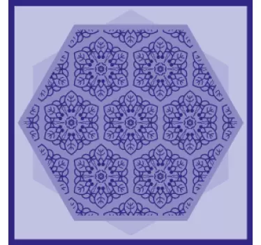 Azulejos vinílicos Patrón de mosaico en forma de hexágono grande - TenVinilo