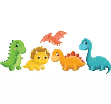 Vinilo de Dinosaurios minimalistas - TenVinilo