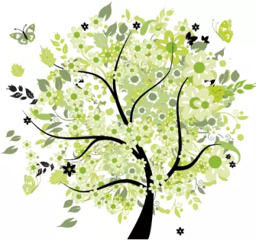 Vinilo decorativo árbol primavera - TenVinilo