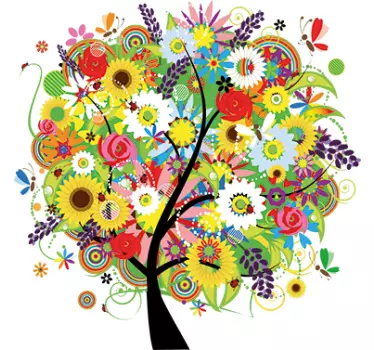 Vinilo decorativo árbol verano - TenVinilo