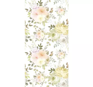 Vinilo para mampara de ducha Hermoso patrón floral sin fisuras - TenVinilo