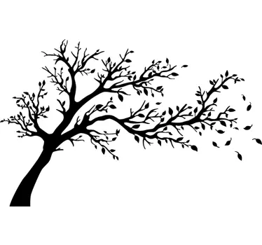 Vinilo contorno árbol ventisca - TenVinilo