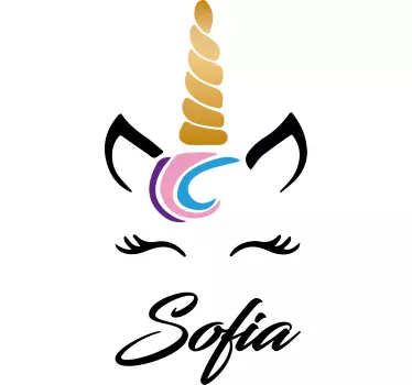 Vinilo decorativo personalizable Unicornio personalizado - TenVinilo
