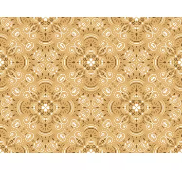 Vinilo mueble Patrón ornamental beige vintage - TenVinilo