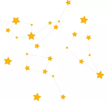 Vinilo pared infantil patrones de estrellas brillantes - TenVinilo