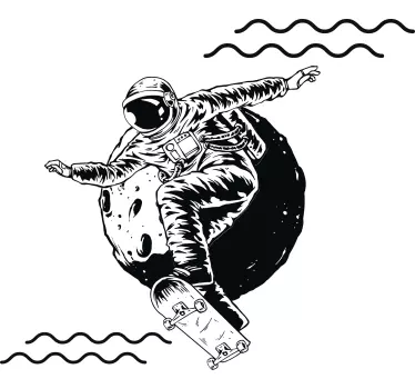 Vinilo decorativo habitación juvenil Astronauta dibujado a mano c - TenVinilo