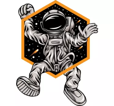 Vinilo espacio astronauta en movimiento - TenVinilo