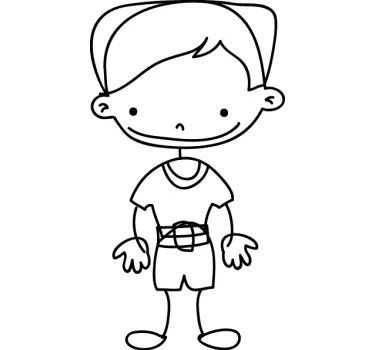 Vinilo pared infantil ilustración de personaje infantil - TenVinilo