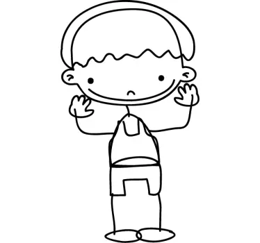 Vinilo pared infantil personaje infantil juguetón - TenVinilo