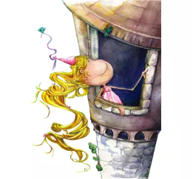 Vinilo infantil Rapunzel - TenVinilo