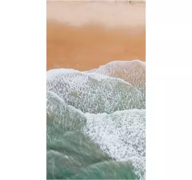 Vinilo para mampara de ducha Mar con grandes olas - TenVinilo