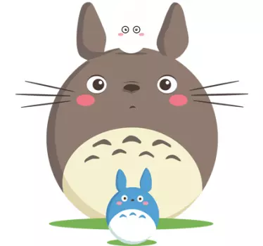 Pegatina para portátil dibujo Totoro - TenVinilo