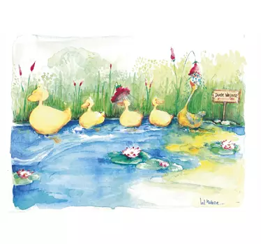 Vinilo infantil familia patitos - TenVinilo