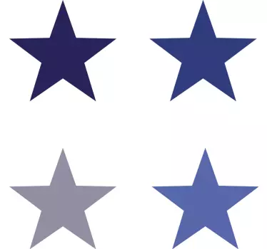 Stickers decorativo estrellas azules - TenVinilo