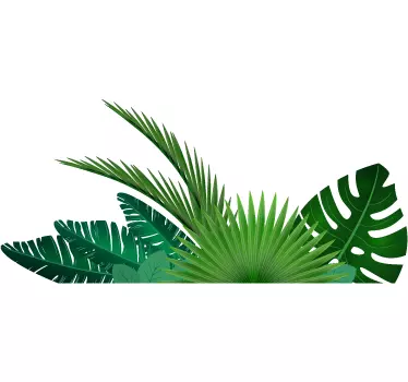 Vinilo planta hojas tropicales - TenVinilo