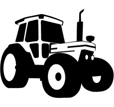 Vinilo decorativo tractor dibujo - TenVinilo
