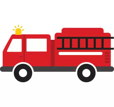 Vinilo infantil camión de bomberos - TenVinilo