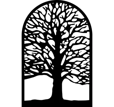 Vinilo de árbol para pared árbol arqueado - TenVinilo