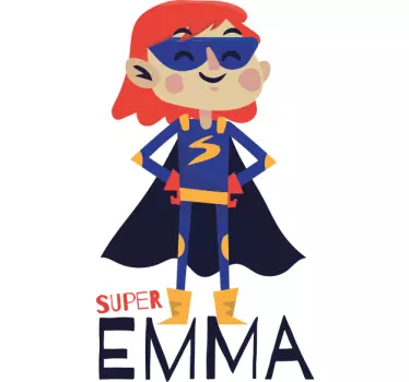 Pegatinas superhéroe Superheroína personalizada - TenVinilo