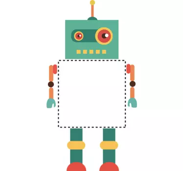 Pegatina para interruptores infantiles robot - TenVinilo