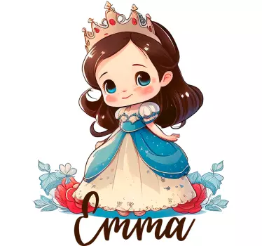 Vinilo decorativo cartoon Princesa infantil - TenVinilo
