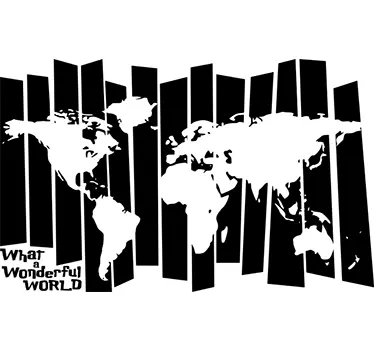 Vinilo mapa del mundo retro - TenVinilo
