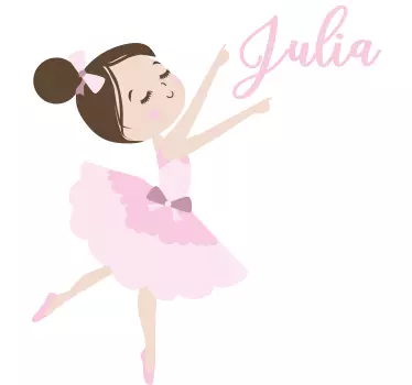 Vinilo ilustración pequeña bailarina - TenVinilo
