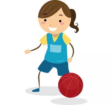 Vinilo baloncesto infantil campeona de baloncesto - TenVinilo