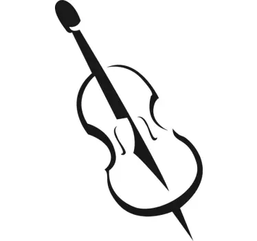 Adhesivo decorativo dibujo contrabajo - TenVinilo
