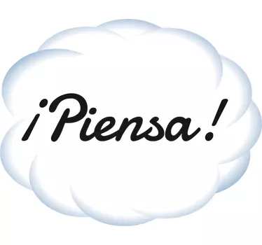 Adhesivo decorativo nube piensa - TenVinilo