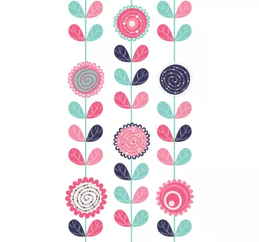 Adhesivo decorativos flores en vertical - TenVinilo
