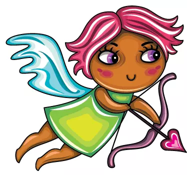 Adhesivo infantil niña Cupido - TenVinilo