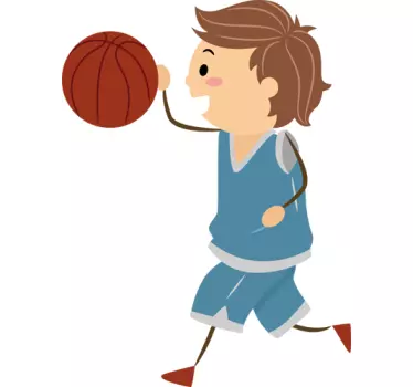 Adhesivo infantil niño basketball - TenVinilo