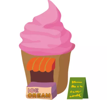 Adhesivo kiosco de helados - TenVinilo