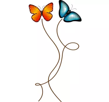 Pegatina de mariposas volando - TenVinilo