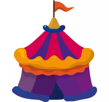 Pegatina infantil carpa de circo - TenVinilo