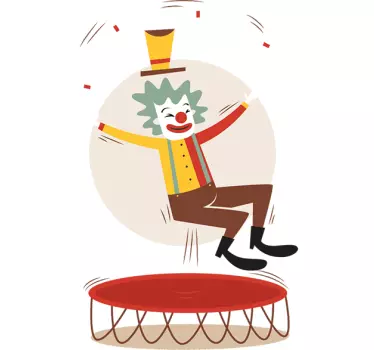 Pegatina infantil payaso feliz - TenVinilo