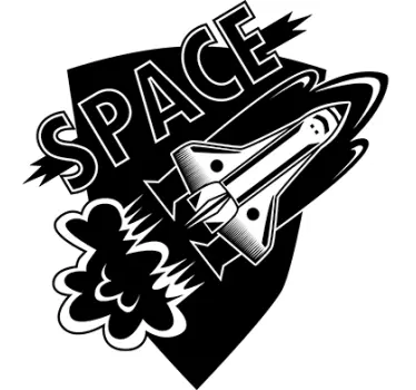 Pegatina viaje espacial - TenVinilo