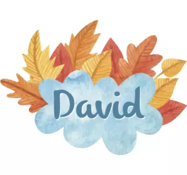 Pegatinas con nombre otoño - TenVinilo