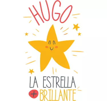 Vinilo estrella personalizada pared - TenVinilo