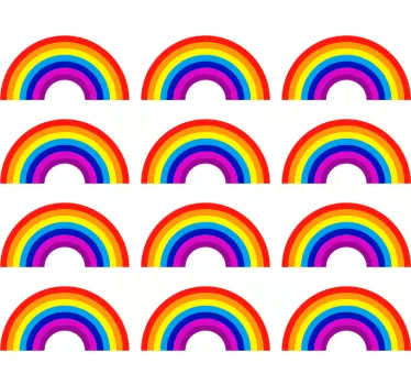 Pegatinas infantiles de arcoiris para niña - TenVinilo